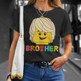 Block Brick Building Brother Master Builder Matching Family T-Shirt Gifts for Her