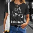 Boss Mare Horseback Riding Equestrians Horse Women T-Shirt Gifts for Her