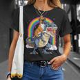 Boxer Riding DinosaurRex Dog Lover Boys Kids Rainbow T-Shirt Gifts for Her