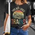 This Boy Loves Trains Model Railroad Train Vintage Railroad T-Shirt Gifts for Her