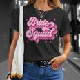 Bride Squad Retro Wedding Bridal Party Bachelorette T-Shirt Gifts for Her