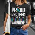 Brother Of A Rare Disease Warrior Rare Disease Awareness T-Shirt Gifts for Her