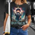 Buffalo Total Eclipse 2024 American Bison With Solar Glasses T-Shirt Gifts for Her