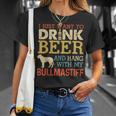 Bullmastiff Dad Drink Beer Hang With Dog Vintage T-Shirt Gifts for Her