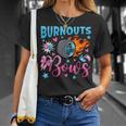 Burnouts Or Bows Gender Reveal Party Ideas Baby Announcement T-Shirt Gifts for Her