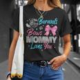 Burnouts Or Bows Mommy Loves You Gender Reveal Party T-Shirt Gifts for Her