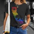 California Lgbtq Gay Lesbian Pride Rainbow Flag T-Shirt Gifts for Her