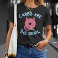 Carbs Are The Devil Donut Diet New Year's Resolution T-Shirt Gifts for Her