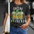 Cheers Fuckers St Patrick's Day Beer Drinking T-Shirt Gifts for Her