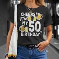 Cheers Its My 50Th Birthday Beers Happy Birthday T-Shirt Gifts for Her
