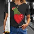 Cherry Headed Conure Parrot Heart Pocket T-Shirt Gifts for Her