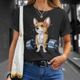 Chihuahua Weightlifting Deadlift Men Fitness Gym Gif T-Shirt Gifts for Her
