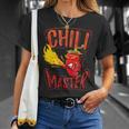 Chili Master Food Contest Cook Off Red Pepper T-Shirt Gifts for Her