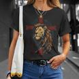Christian Cross Lion Of Judah Religious Faith Jesus Pastor T-Shirt Gifts for Her