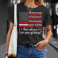 Christian White Straight Republican Unvaxxed Gun Owner T-Shirt Gifts for Her