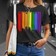 Cincinnati Ohio Downtown Rainbow Lgbt Gay Pride T-Shirt Gifts for Her