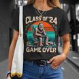 Class Of 2024 Graduation Seniors 24 Gamer Game Over T-Shirt Gifts for Her