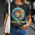 Cleveland Oh Solar Total Eclipse April 2024 Ohio T-Shirt Gifts for Her