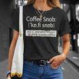 Coffee Snob Definition T-Shirt Gifts for Her