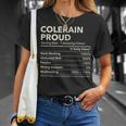 Colerain North Carolina Proud Nutrition Facts T-Shirt Gifts for Her