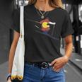 Colorado Flag Skier T-Shirt Gifts for Her