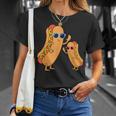 Cool Franks Sausages Weiner Fast Food Sunglasses Hot Dog T-Shirt Gifts for Her