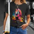 Cool Squirrel On Colorful Painted Squirrel T-Shirt Gifts for Her