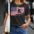 Cool Surfing For Men 4Th Of July American Flag Surfer T-Shirt Gifts for Her