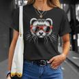 Cooles Frettchen Trägt Sonnenbrille Grafikkunst T-Shirt Geschenke für Sie