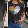 Corazón Con Arco Iris Y Bandera Transgénero Sin Mangas Camiseta unisex Regalos para ella