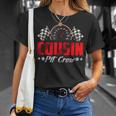 Cousin Pit Crew Birthday Racing Car Family Matching Race Car T-Shirt Gifts for Her