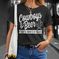 Cowboys And Beer That's Why I'm Here Country Music T-Shirt Gifts for Her