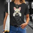 Cream French Bulldog Pocket Graphic Dog T-Shirt Gifts for Her