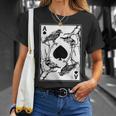 Crow And The Ace Of Spade Occult Death Aesthetic Tarot Card T-Shirt Gifts for Her