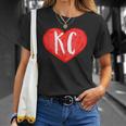 Cute Kansas City Red Heart T-Shirt Gifts for Her