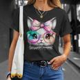 Cute Rabbit With Glasses Tie-Dye Easter Day Bunny T-Shirt Gifts for Her