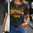 Cute Softball Papa Laces Matching Grandpa Father's Day T-Shirt Gifts for Her