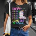 Cute Unicorn Happy 100Th Day Of School Unicorn Girls Teacher T-Shirt Gifts for Her