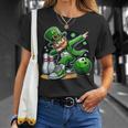 Dabbing Leprechaun Bowling Irish Bowler St Patrick's Day T-Shirt Gifts for Her