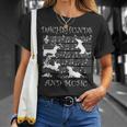 Dachshund Music Notes Musician Clef Piano T-Shirt Gifts for Her
