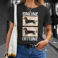 Dachshund Online Dog Owners S T-Shirt Geschenke für Sie
