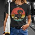 Dachshundintage Dachshund Retro Dog Holder Idea T-Shirt Geschenke für Sie