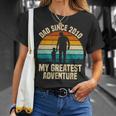 Dad Since 2010 My Greatest Adventure Vintage Father's Day T-Shirt Gifts for Her
