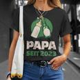 Dad Since 2023 Werdender Papa Bier Milk T-Shirt Geschenke für Sie