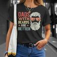 Dad With Beards Are Better Retro Father's Day Bearded Daddy T-Shirt Gifts for Her
