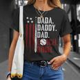 Dada Daddy Dad Bruh American Flag Baseball Coach Fathers Day T-Shirt Gifts for Her
