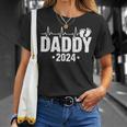 Daddy To Be New Dad First Time Daddy Heartbeat Daddy 2024 T-Shirt Gifts for Her