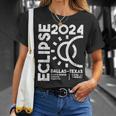 Dallas Texas Total Solar Eclipse April 8 2024 Totality T-Shirt Gifts for Her