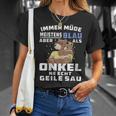 Damen Immer Müde Meistens Blau Onkel Papaatertagater Onkel Mit-Ausschnitt T-Shirt Geschenke für Sie