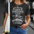 Damen Lkw Fahrender Papa Wie Ein Normaler Papa Nuriel Cooler Mit-Ausschnitt T-Shirt Geschenke für Sie